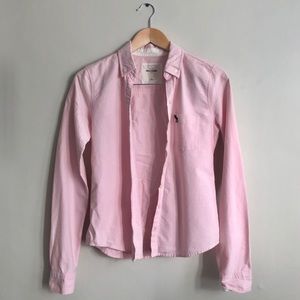 Abercrombie pink oxford shirt